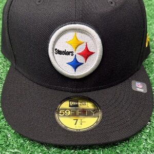 New Era Black Steelers 59FIFTY Cap
